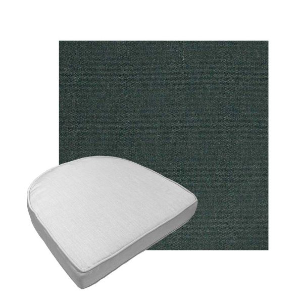 Custom outdoor contoured seat cushions from Cascadia Outdoor Cushions in Sunbrella Fabrics