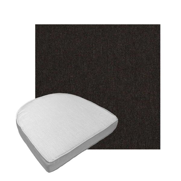 Custom outdoor contoured seat cushions from Cascadia Outdoor Cushions in Sunbrella Fabrics