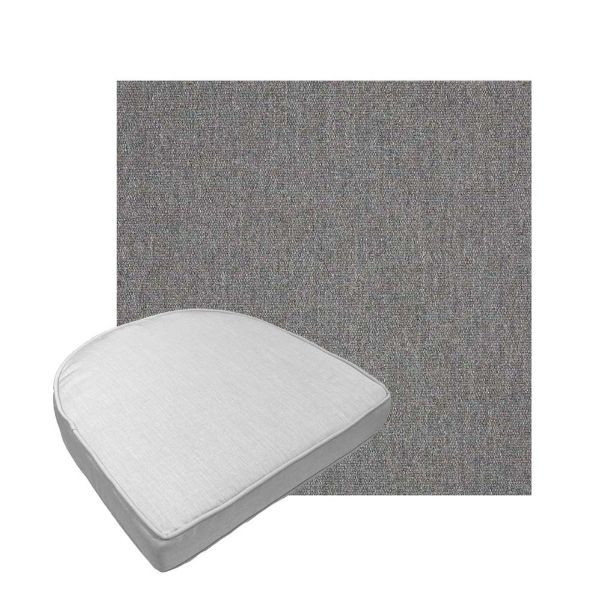 Custom outdoor contoured seat cushions from Cascadia Outdoor Cushions in Sunbrella Fabrics