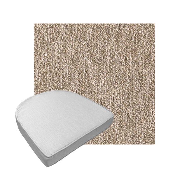 Custom outdoor contoured seat cushions from Cascadia Outdoor Cushions in Sunbrella Fabrics