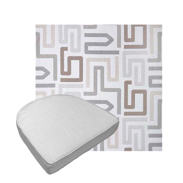 Custom outdoor contoured seat cushions from Cascadia Outdoor Cushions in Sunbrella Fabrics