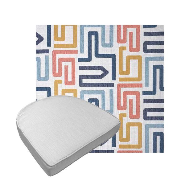 Custom outdoor contoured seat cushions from Cascadia Outdoor Cushions in Sunbrella Fabrics