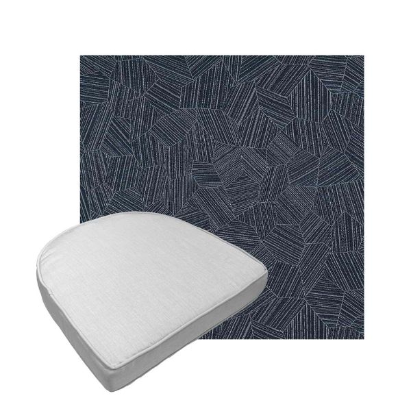 Custom outdoor contoured seat cushions from Cascadia Outdoor Cushions in Sunbrella Fabrics