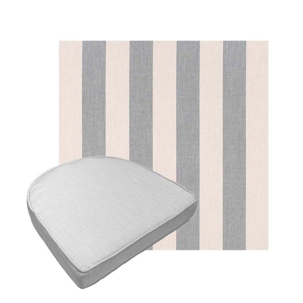 Custom outdoor contoured seat cushions from Cascadia Outdoor Cushions in Sunbrella Fabrics