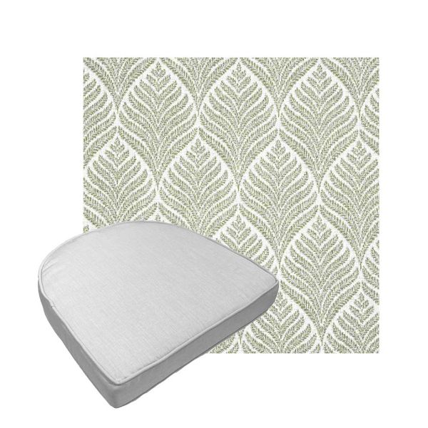 Custom outdoor contoured seat cushions from Cascadia Outdoor Cushions in Sunbrella Fabrics