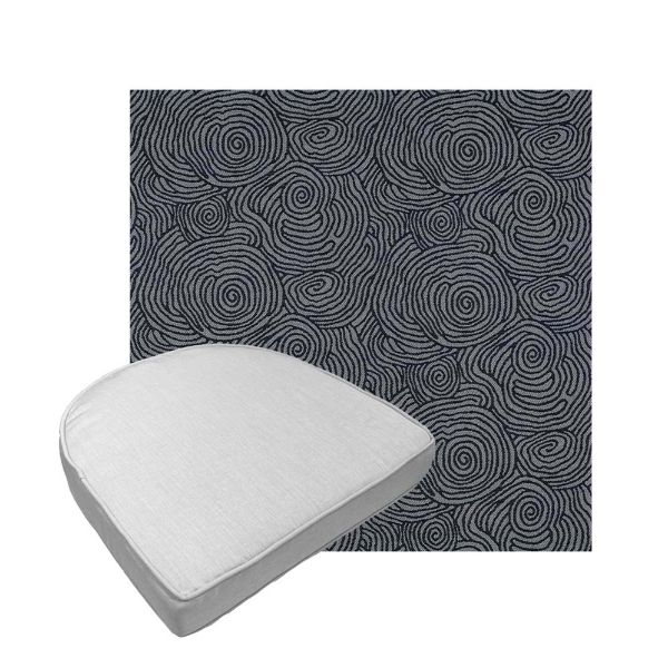 Custom outdoor contoured seat cushions from Cascadia Outdoor Cushions in Sunbrella Fabrics