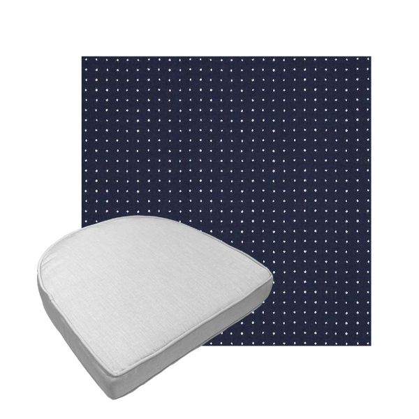 Custom outdoor contoured seat cushions from Cascadia Outdoor Cushions in Sunbrella Fabrics
