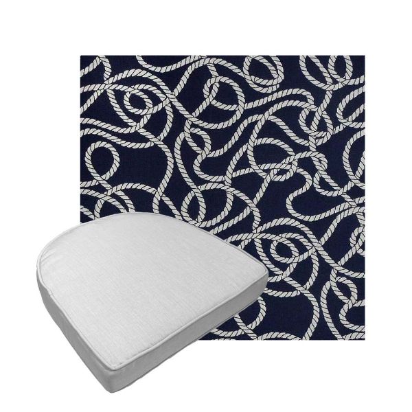 Custom outdoor contoured seat cushions from Cascadia Outdoor Cushions in Sunbrella Fabrics