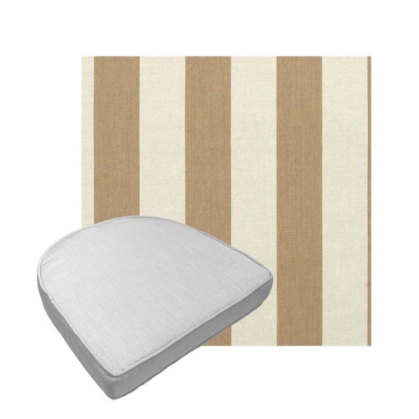 Custom outdoor contoured seat cushions from Cascadia Outdoor Cushions in Sunbrella Fabrics