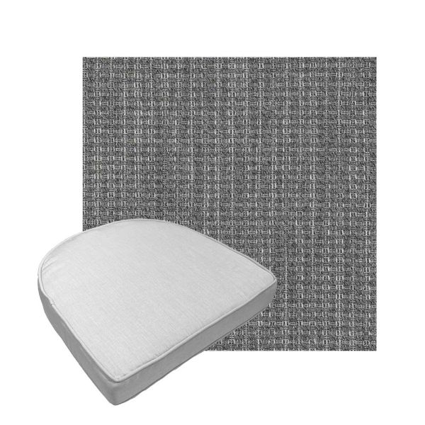 Custom outdoor contoured seat cushions from Cascadia Outdoor Cushions in Sunbrella Fabrics