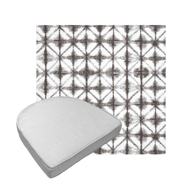 Custom outdoor contoured seat cushions from Cascadia Outdoor Cushions in Sunbrella Fabrics