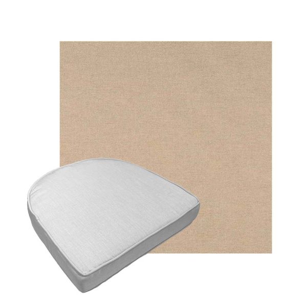 Custom outdoor contoured seat cushions from Cascadia Outdoor Cushions in Sunbrella Fabrics