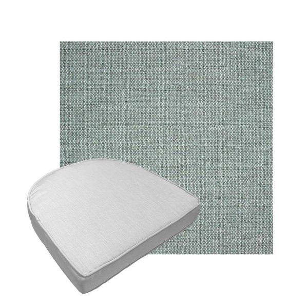 Custom outdoor contoured seat cushions from Cascadia Outdoor Cushions in Sunbrella Fabrics