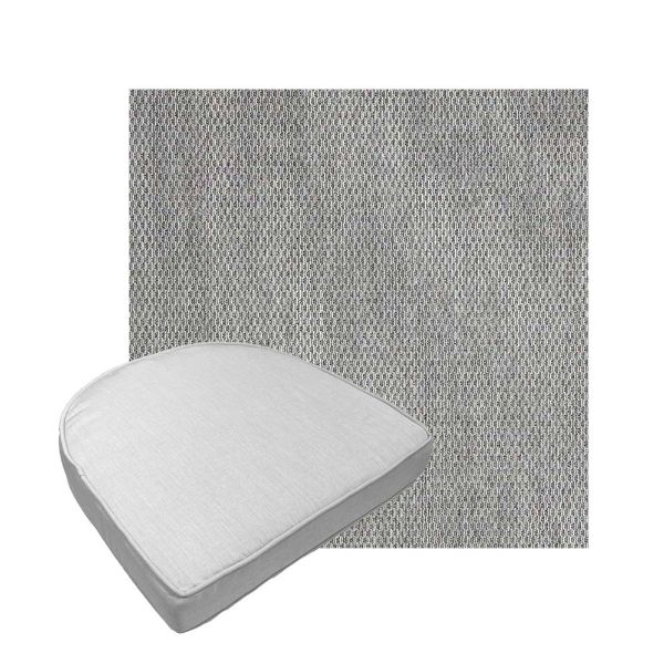 Custom outdoor contoured seat cushions from Cascadia Outdoor Cushions in Sunbrella Fabrics