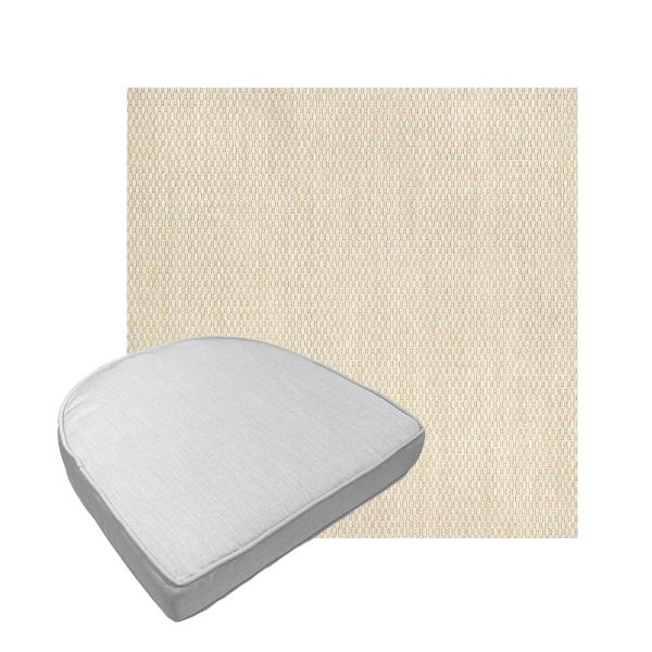 Custom outdoor contoured seat cushions from Cascadia Outdoor Cushions in Sunbrella Fabrics