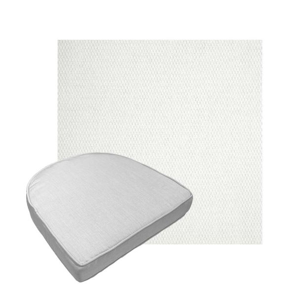 Custom outdoor contoured seat cushions from Cascadia Outdoor Cushions in Sunbrella Fabrics