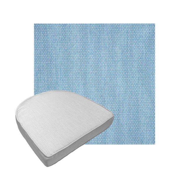 Custom outdoor contoured seat cushions from Cascadia Outdoor Cushions in Sunbrella Fabrics