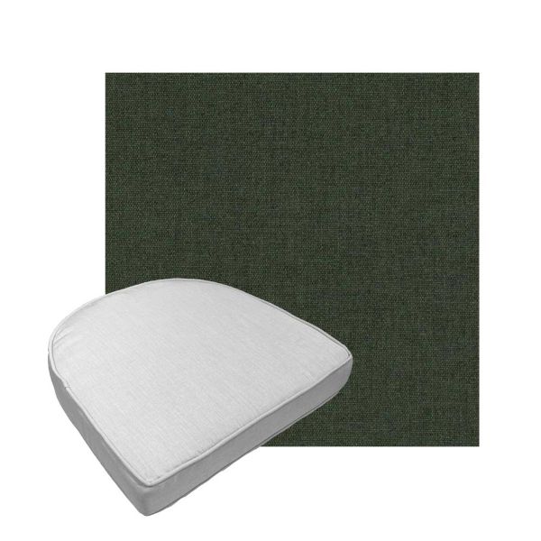 Custom outdoor contoured seat cushions from Cascadia Outdoor Cushions in Sunbrella Fabrics