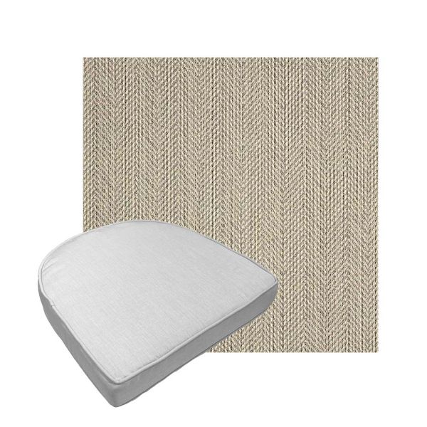 Custom outdoor contoured seat cushions from Cascadia Outdoor Cushions in Sunbrella Fabrics