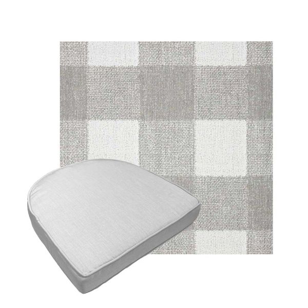 Custom outdoor contoured seat cushions from Cascadia Outdoor Cushions in Sunbrella Fabrics