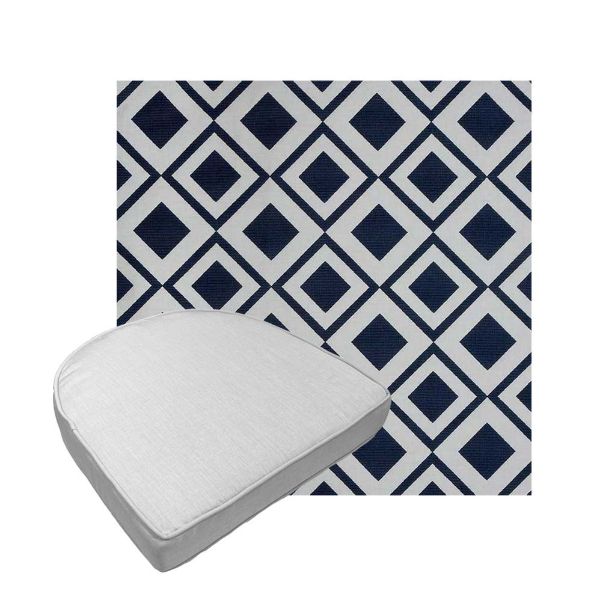 Custom outdoor contoured seat cushions from Cascadia Outdoor Cushions in Sunbrella Fabrics