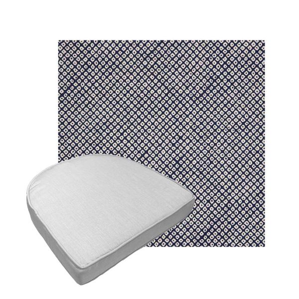 Custom outdoor contoured seat cushions from Cascadia Outdoor Cushions in Sunbrella Fabrics