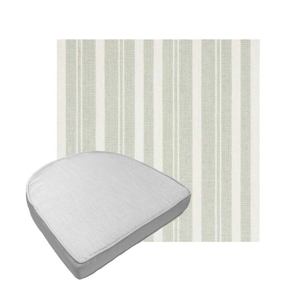 Custom outdoor contoured seat cushions from Cascadia Outdoor Cushions in Sunbrella Fabrics