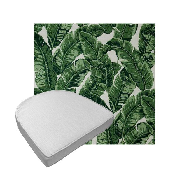 Custom outdoor contoured seat cushions from Cascadia Outdoor Cushions in Sunbrella Fabrics