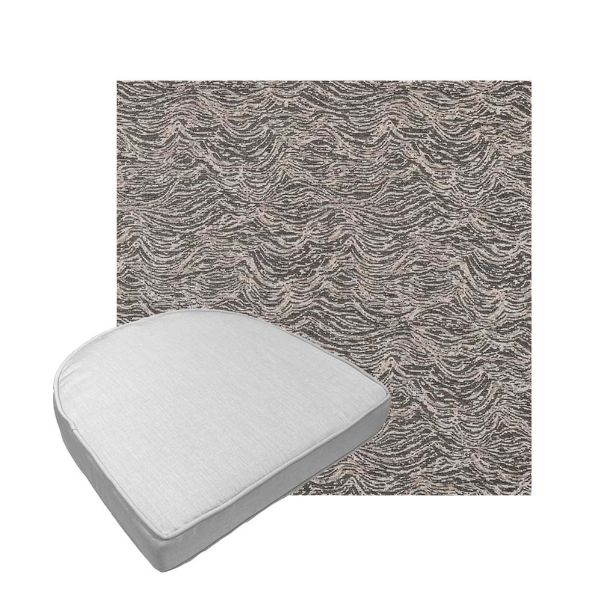 Custom outdoor contoured seat cushions from Cascadia Outdoor Cushions in Sunbrella Fabrics