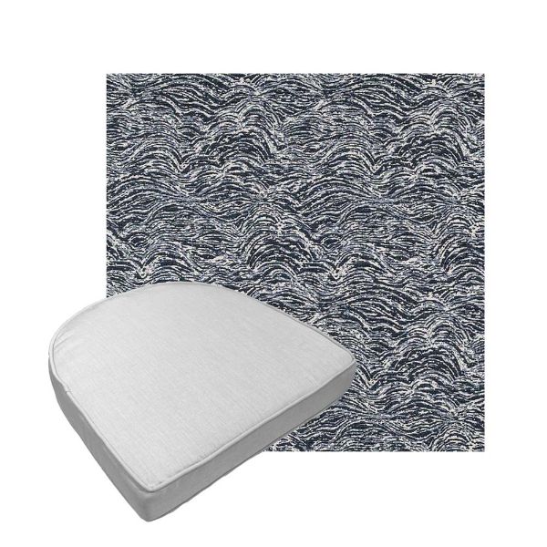 Custom outdoor contoured seat cushions from Cascadia Outdoor Cushions in Sunbrella Fabrics