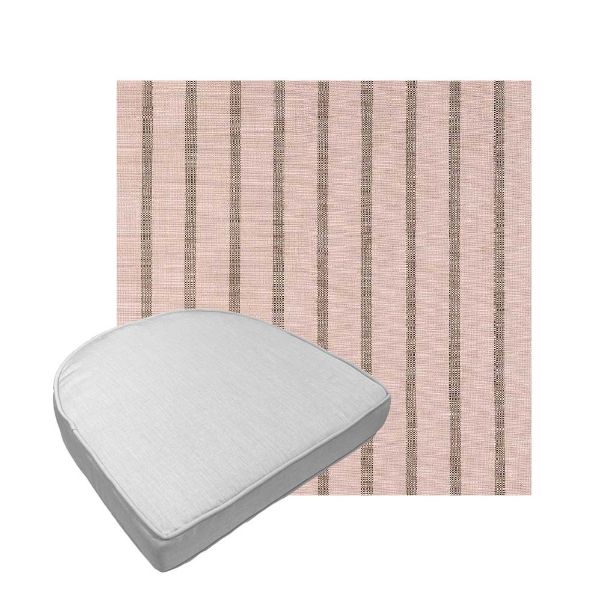 Custom outdoor contoured seat cushions from Cascadia Outdoor Cushions in Sunbrella Fabrics