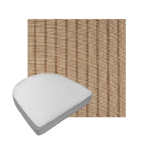 Custom outdoor contoured seat cushions from Cascadia Outdoor Cushions in Sunbrella Fabrics