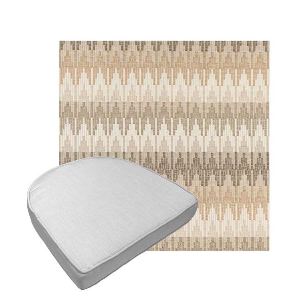 Custom outdoor contoured seat cushions from Cascadia Outdoor Cushions in Sunbrella Fabrics