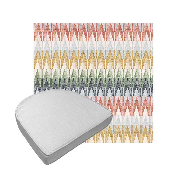 Custom outdoor contoured seat cushions from Cascadia Outdoor Cushions in Sunbrella Fabrics