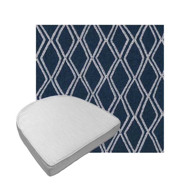 Custom outdoor contoured seat cushions from Cascadia Outdoor Cushions in Sunbrella Fabrics