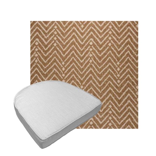 Custom outdoor contoured seat cushions from Cascadia Outdoor Cushions in Sunbrella Fabrics