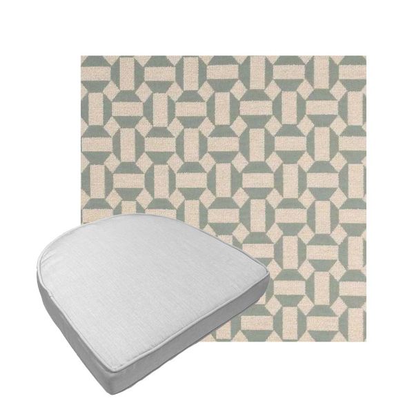 Custom outdoor contoured seat cushions from Cascadia Outdoor Cushions in Sunbrella Fabrics