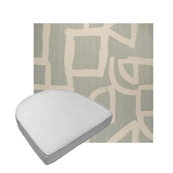 Custom outdoor contoured seat cushions from Cascadia Outdoor Cushions in Sunbrella Fabrics