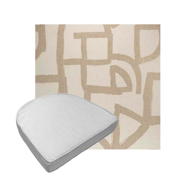 Custom outdoor contoured seat cushions from Cascadia Outdoor Cushions in Sunbrella Fabrics