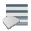 Custom outdoor contoured seat cushions from Cascadia Outdoor Cushions in Sunbrella Fabrics
