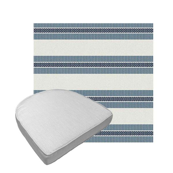 Custom outdoor contoured seat cushions from Cascadia Outdoor Cushions in Sunbrella Fabrics