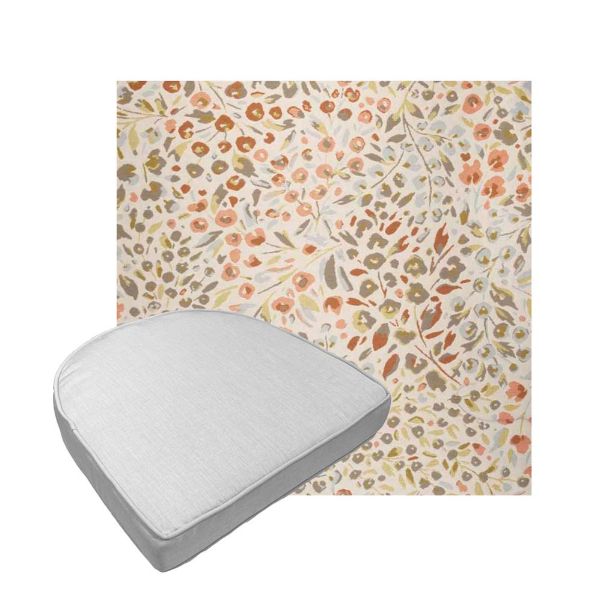 Custom outdoor contoured seat cushions from Cascadia Outdoor Cushions in Sunbrella Fabrics