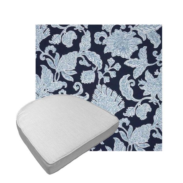 Custom outdoor contoured seat cushions from Cascadia Outdoor Cushions in Sunbrella Fabrics
