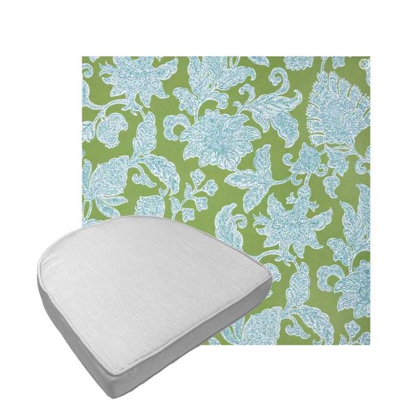 Custom outdoor contoured seat cushions from Cascadia Outdoor Cushions in Sunbrella Fabrics