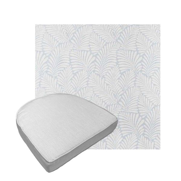 Custom outdoor contoured seat cushions from Cascadia Outdoor Cushions in Sunbrella Fabrics