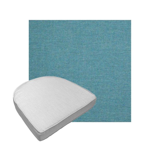 Custom outdoor contoured seat cushions from Cascadia Outdoor Cushions in Sunbrella Fabrics