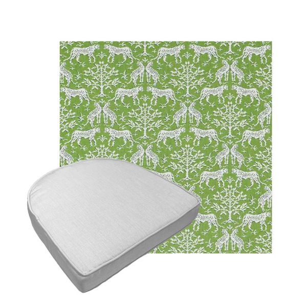 Custom outdoor contoured seat cushions from Cascadia Outdoor Cushions in Sunbrella Fabrics