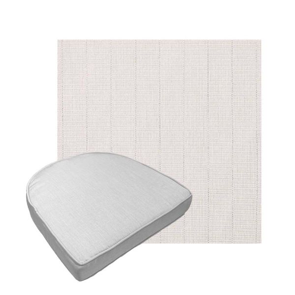 Custom outdoor contoured seat cushions from Cascadia Outdoor Cushions in Sunbrella Fabrics