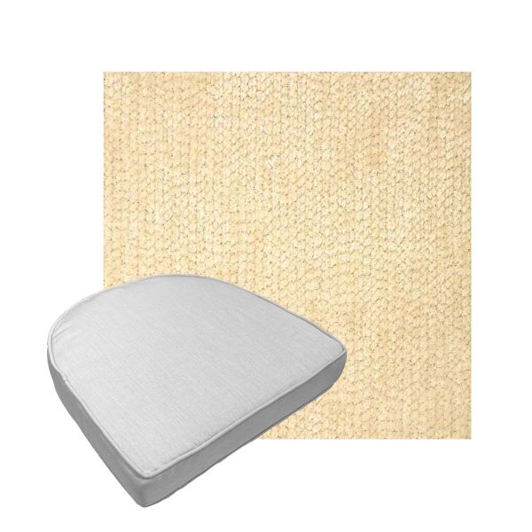 Custom outdoor contoured seat cushions from Cascadia Outdoor Cushions in Sunbrella Fabrics