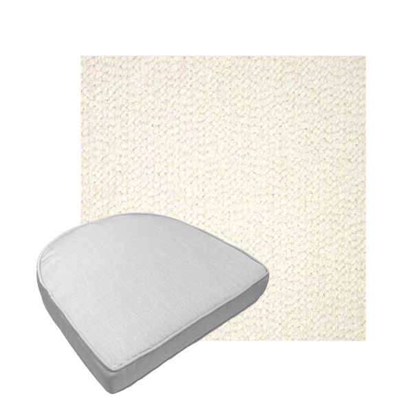 Custom outdoor contoured seat cushions from Cascadia Outdoor Cushions in Sunbrella Fabrics